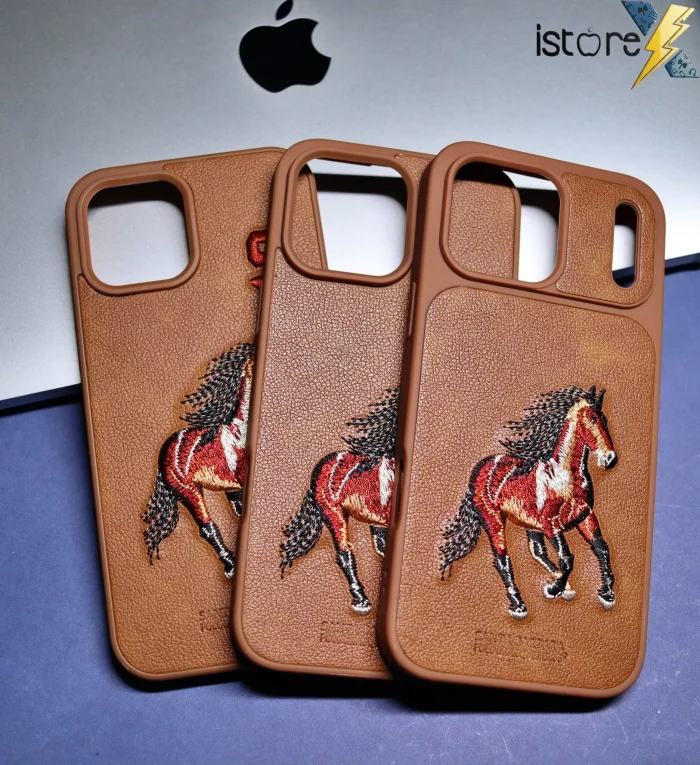 Embroidered Horse iPhone Case (Brown Edition) - Image 2